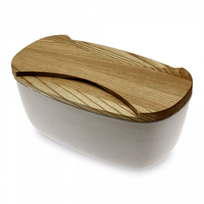 Изображение товара Хлебница Legnoart Depot с деревянной крышкой и доской 35х20х15 см