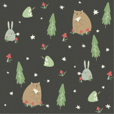 Изображение товара Бумага для подарков Be Smart 70х100 см, Коллекция "Forest", елочки