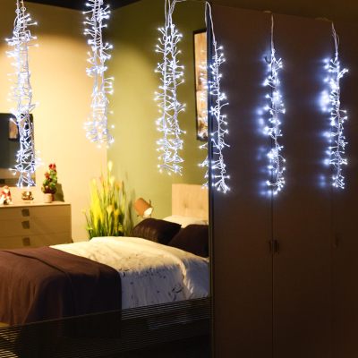 Изображение товара Гирлянда новогодняя занавес Lotti 480 minileds холодный белый 4+6х0,8 м со стартовым шнуром