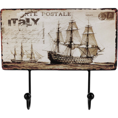 Изображение товара Панно с крючками Glasar "Корабли" 26x7x23 см, винтажный стиль, металл Изображение товара Панно с крючками Glasar "Корабли" 26x7x23 см, винтажный стиль, металл