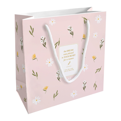 Изображение товара Подарочный пакет Be Smart April розовый 20х20 см односторонняя печать