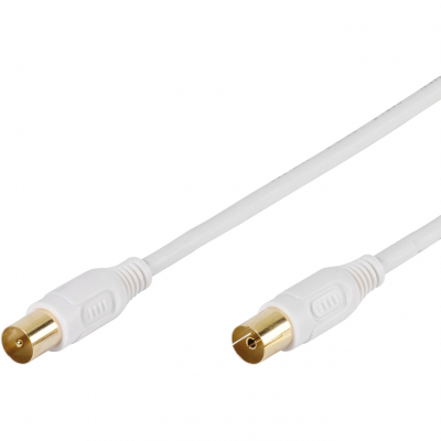 Изображение товара Антенный кабель Vivanco 48127 1,5 м с двойным экранированием и металлическим разъемом