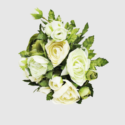 Изображение товара Искусственный букет ранункулюсов Конэко-О белый 23 см