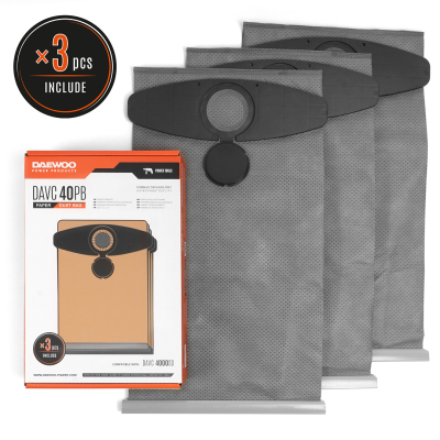 Изображение товара Фильтр-мешок DAEWOO DAVC 40PB для пылесоса 3 шт., Южная Корея