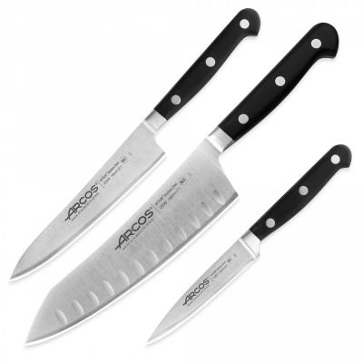 Изображение товара Набор ножей Arcos Opera 3 шт кованая сталь ручки Полиоксиметилен Испания