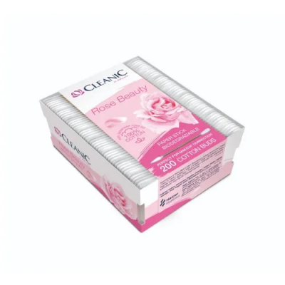 Изображение товара Ватные палочки Cleanic Rose Beauty 200 шт для коррекции макияжа