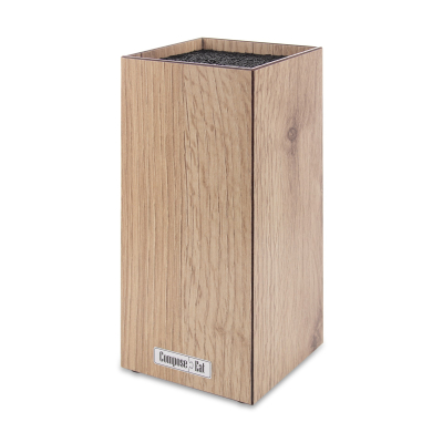 Изображение товара Подставка для кухонных ножей ComposeEat композитная дуб натуральный 10х10х23 см