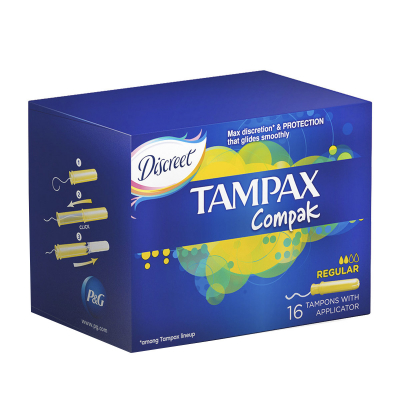 Изображение товара Тампоны Tampax Compak Regular с аппликатором 16 шт гипоаллергенные гигиенические Изображение товара Тампоны Tampax Compak Regular с аппликатором 16 шт гипоаллергенные гигиенические