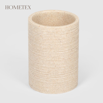 Изображение товара Стакан для зубных щеток Hometex из полирезина бежевый