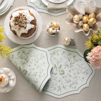 Изображение товара Подставка под горячее Togas Фальбер зеленая 49х36 см пластиковая