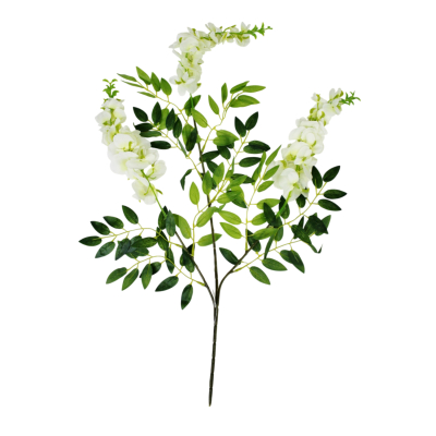 Изображение товара Ветка глицинии Конэко-О искусственная 80 см кремовая