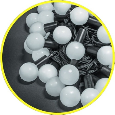 Изображение товара Электрогирлянда уличная Navigator Шарики 	NGF-B02-70CW-10-8m-230-BL-IP44, белый