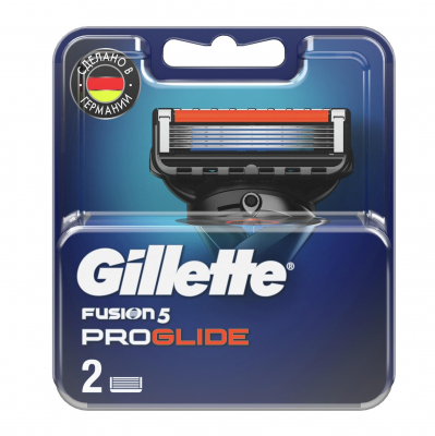 Изображение товара Кассеты для бритья Gillette Fusion ProGlide 2 шт - комфорт и гладкость Изображение товара Кассеты для бритья Gillette Fusion ProGlide 2 шт - комфорт и гладкость
