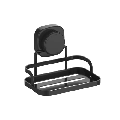 Изображение товара Мыльница настенная Zalger на вакуумной присоске стальная черная