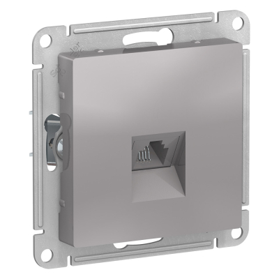 Изображение товара Розетка Шнайдер AtlasDesign телефонная rj11 алюминий (ATN000381)