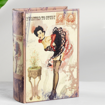 Изображение товара Шкатулка Glasar Cabaret в виде книги бежевый 14х6х20 см