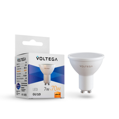 Изображение товара Лампочка Voltega Sofit GU10 7W 2800K светодиодная, Германия Изображение товара Лампочка Voltega Sofit GU10 7W 2800K светодиодная, Германия