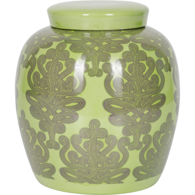 Изображение товара Банка с крышкой Glasar зеленая 24х24х27 см