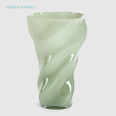 Изображение товара Ваза French garden Фьюжн, стекло, бирюзовая, 30 см