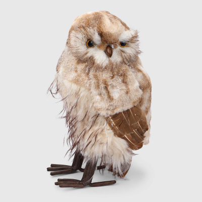 Изображение товара Декоративная фигура James arts сова светло-коричневая 18х17х35 см