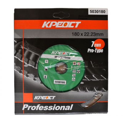 Изображение товара Диск алмазный КРЕОСТ отрезной гладкий 180 мм