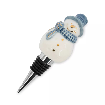 Изображение товара Пробка для винной бутылки Snowman снеговик 12 см anna lafarg