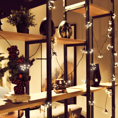 Изображение товара Гирлянда новогодняя электрическая Lotti bunch 320 leds теплый белый 4+16 м со стартовым шнуром