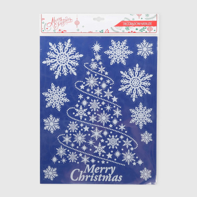 Изображение товара Наклейки на окно декоративные Due Esse Christmas в ассортименте