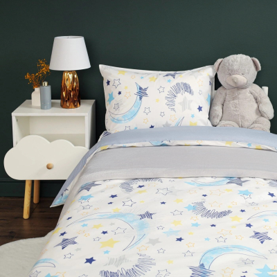 Изображение товара Комплект постельного белья Siberia звездочки голубой подростковый