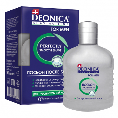 Изображение товара Лосьон после бритья Deonica Men для чувствительной кожи с охлаждающим эффектом 90 мл