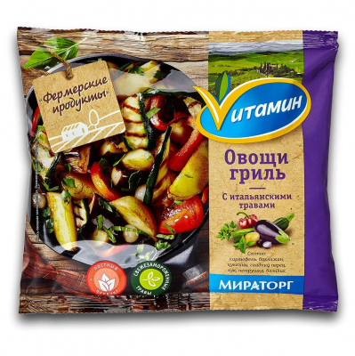 Изображение товара Овощи-гриль Vитамин с итальянскими травами 400 г Изображение товара Овощи-гриль Vитамин с итальянскими травами 400 г