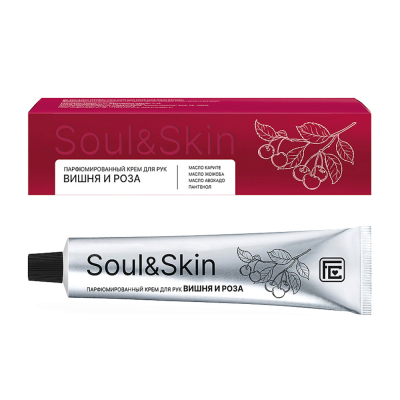 Изображение товара Парфюмированный крем для рук вишня и роза серии Soul&Skin 65 мл