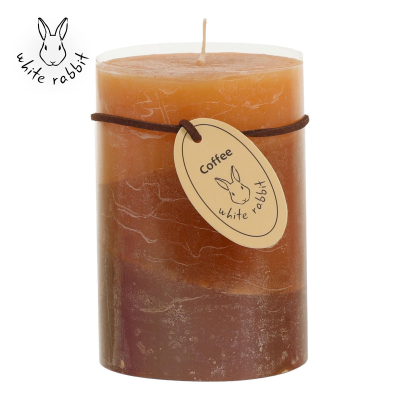 Изображение товара Ароматическая свеча White Rabbit трицветная с ароматом шоколада 7х10 см