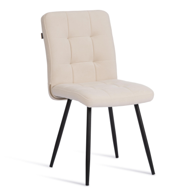 Изображение товара Стул TC Modern Medeo флок молочный с черным каркасом 89 см