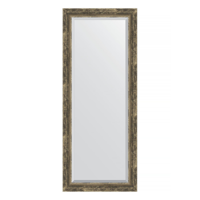 Изображение товара Зеркало с фацетом в багетной раме Evoform старое дерево с плетением 70 мм 58х143 см 