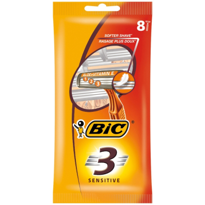 Изображение товара Бритва BIC 3 Sensitive для мужчин - комфортное бритье Изображение товара Бритва BIC 3 Sensitive для мужчин - комфортное бритье