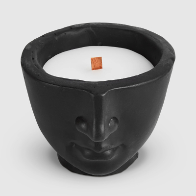 Изображение товара Голова женская гипсовая Home Interiors черная декоративная для интерьера