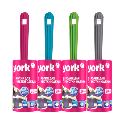 Изображение товара Ролик-щётка для одежды 20 листов York комфорт и надежность в уборке