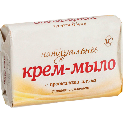 Изображение товара Крем-мыло Невская Косметика Натуральное с протеинами шелка 90 г Изображение товара Крем-мыло Невская Косметика Натуральное с протеинами шелка 90 г
