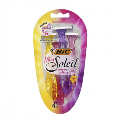 Изображение товара Бритвенный станок Bic Miss Soleil Colour Collection 4 шт для женщин, греция