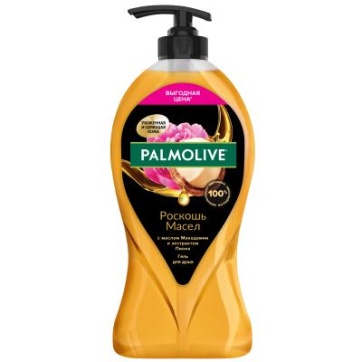 Изображение товара Гель для душа женский Palmolive Роскошь масел с маслом Макадамии и экстрактом Пиона, 750 мл