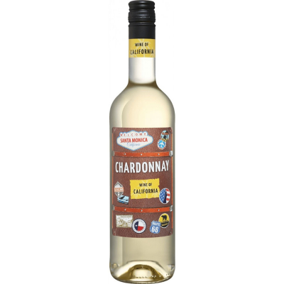 Изображение товара Вино белое сухое "Santa Monica" Chardonnay 0.75л
