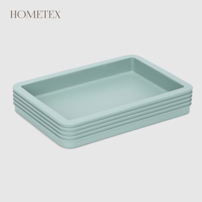 Изображение товара Мыльница Hometex Полосы bre2009ba-sd мята пластиковая практичная современная