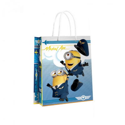 Изображение товара Большой подарочный пакет ND Play Миньоны 220x310x100 мм 3D дизайн