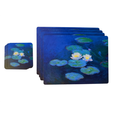 Изображение товара Набор подставок Genlex белые кувшинки 4 шт + костер 4 шт