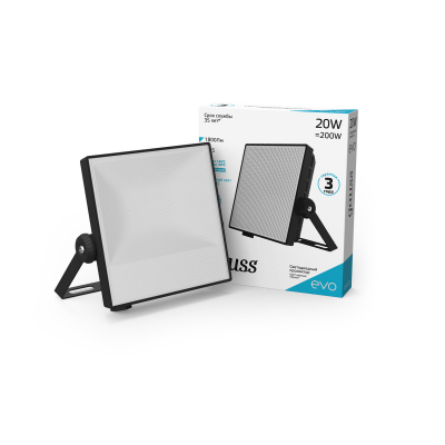 Изображение товара Светодиодный прожектор Gauss evo 20W IP65 черный для фасадов и уличного освещения Изображение товара Светодиодный прожектор Gauss evo 20W IP65 черный для фасадов и уличного освещения