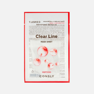 Изображение товара Маска тканевая для лица Consly Clear line антивозрастная с пептидами 25 мл Изображение товара Маска тканевая для лица Consly Clear line антивозрастная с пептидами 25 мл