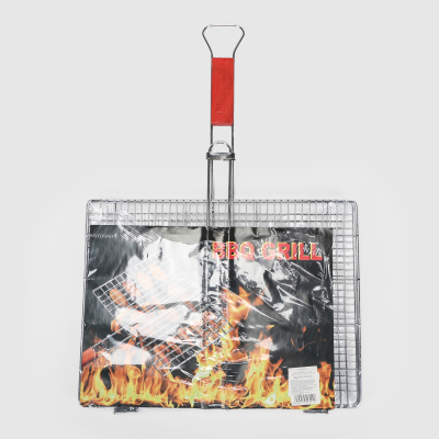 Изображение товара Решётка для гриля Yiwugarden 40х30х57 см, серебристая и красная