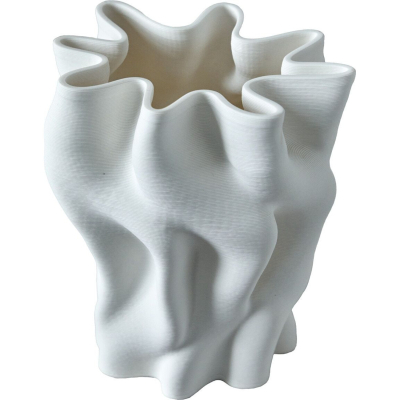 Изображение товара Элегантная белая керамическая ваза Glasar 18х15х20 см для интерьера