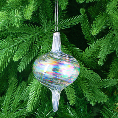 Изображение товара Игрушка ёлочная Yancheng Shiny украшение подвесное стеклянное 8х13 см